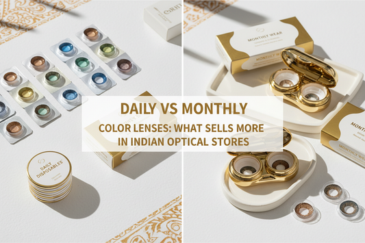 Daily vs Monthly Color Lenses: What Sells More in Indian Optical Stores