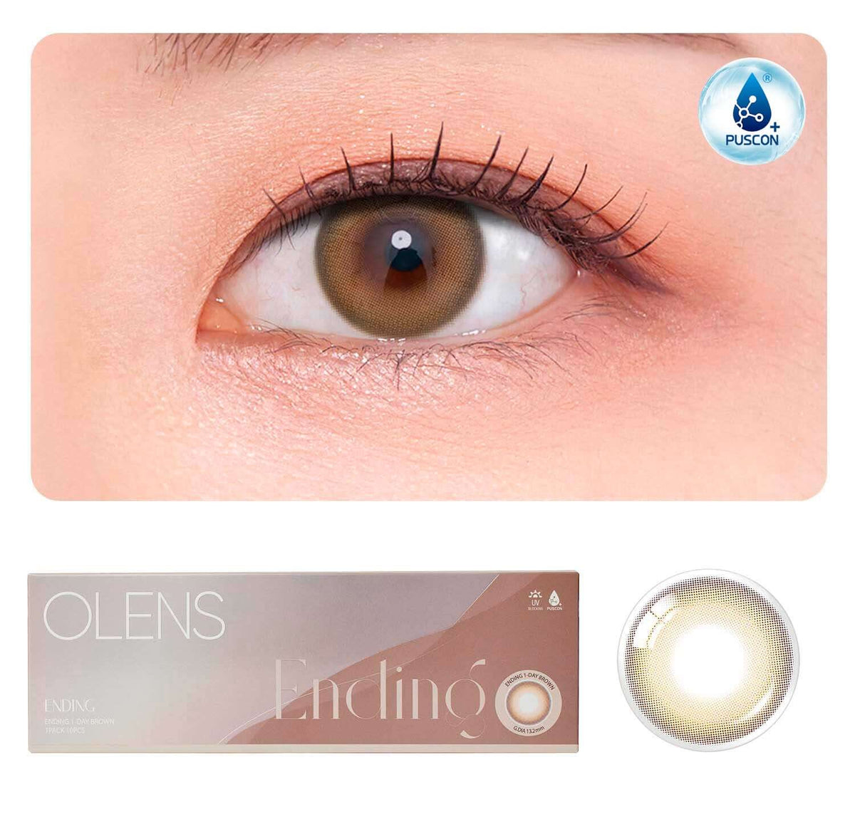 colored contact lenses OLENS Ending Brown ( 1 Day )
