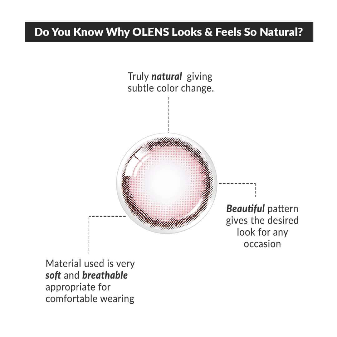 colored contact lenses OLENS Viviring Pink ( 1 Day )