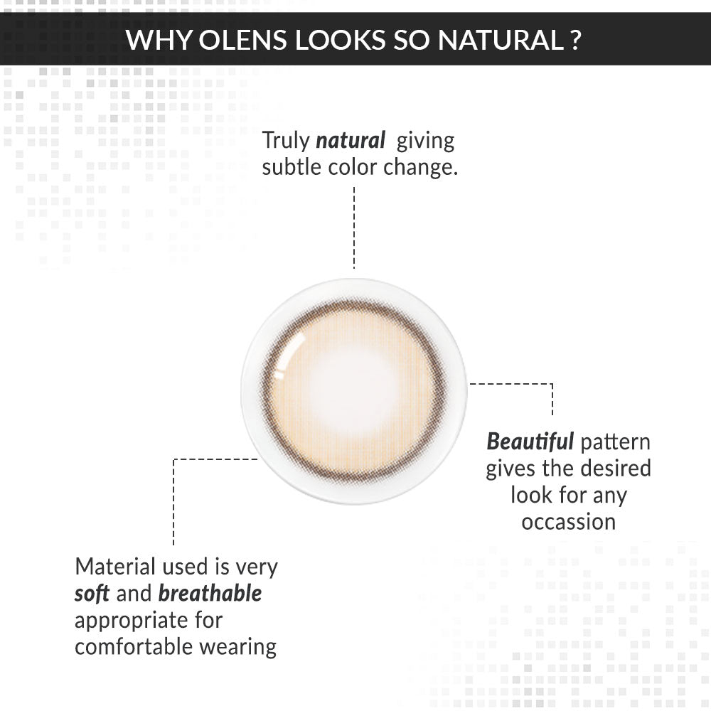 colored contact lenses OLENS Real Ring Brown ( 1 Day )