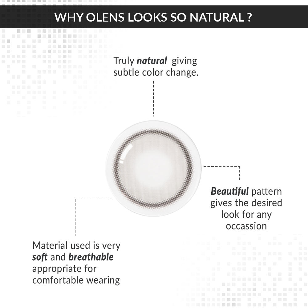 colored contact lenses OLENS Real Ring Gray ( 1 Day )