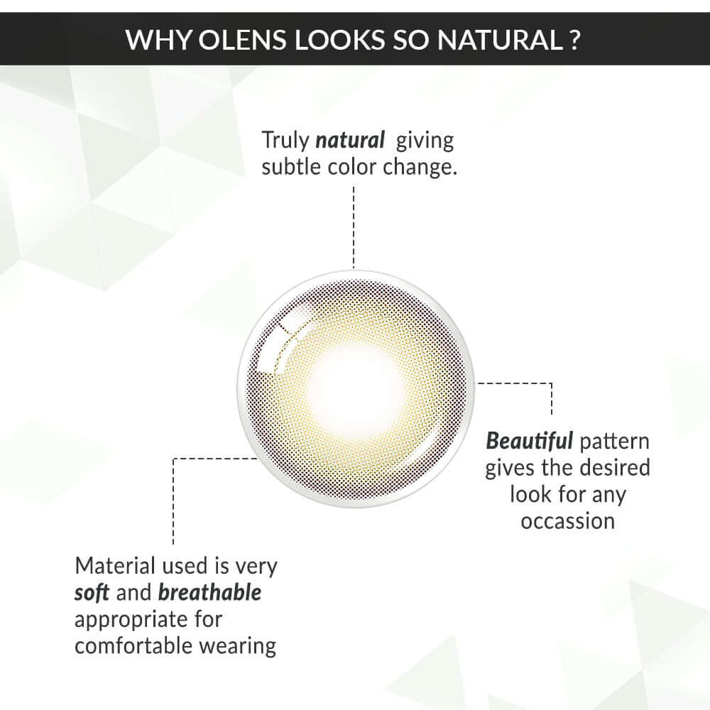 colored contact lenses OLENS Ending Olive ( 1 Day )