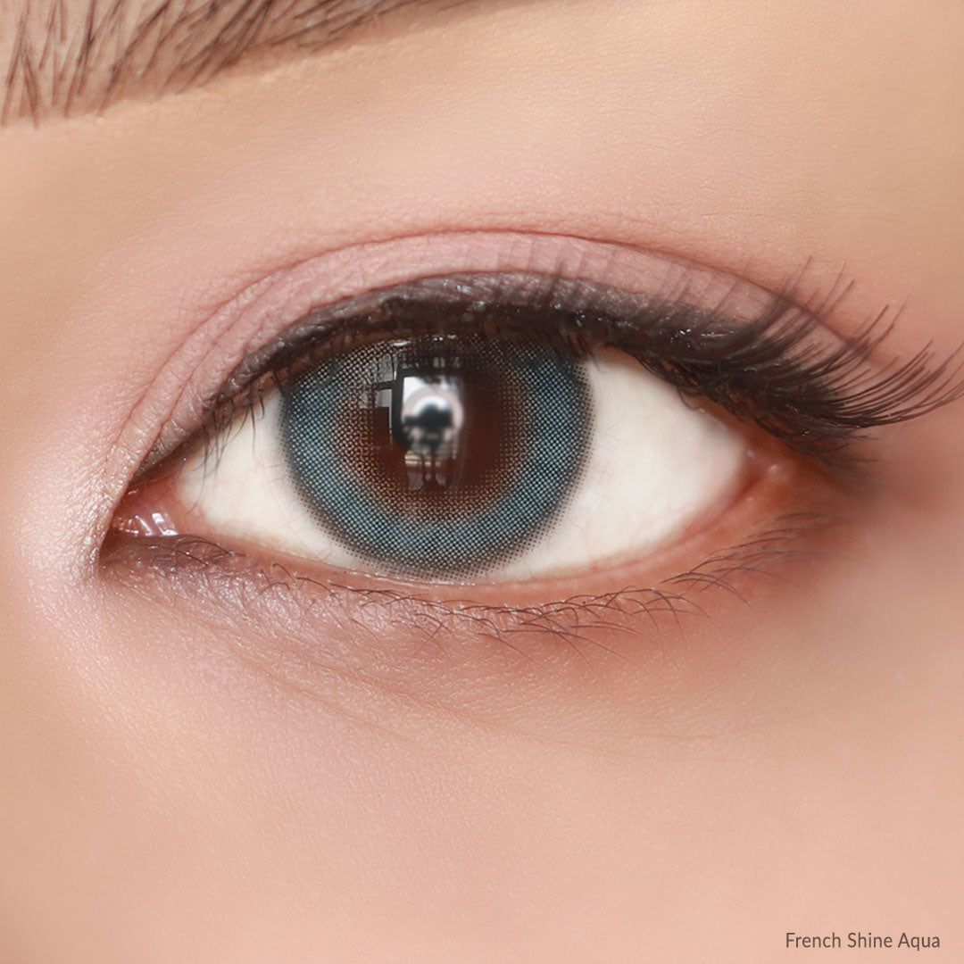 colored contact lenses OLENS French Shine Aqua ( 1 Day )