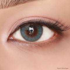 colored contact lenses OLENS French Shine Aqua ( 1 Day )