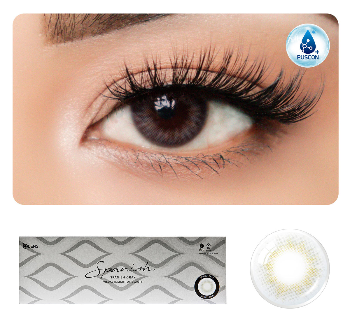 colored contact lenses Spanish gray
